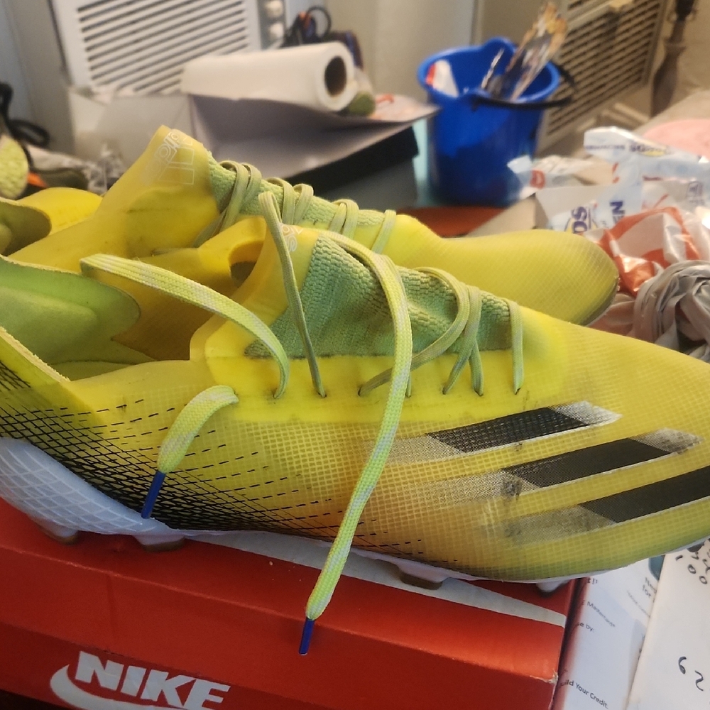 Adidas Soccer  Fluroskin Bright Yellow and Black Cleats
